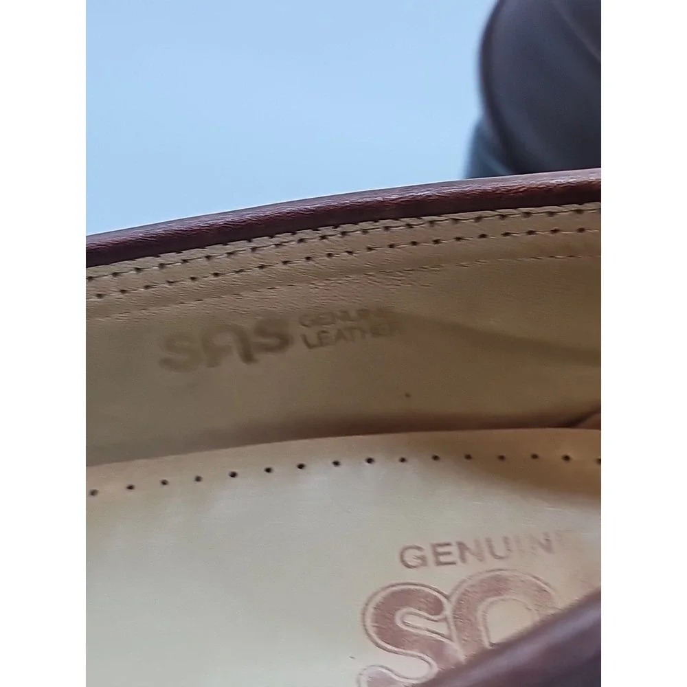 Genuine SAS Handsewn‎ Leather Size 13W Made in USA Brown Loafers Driving Shoes